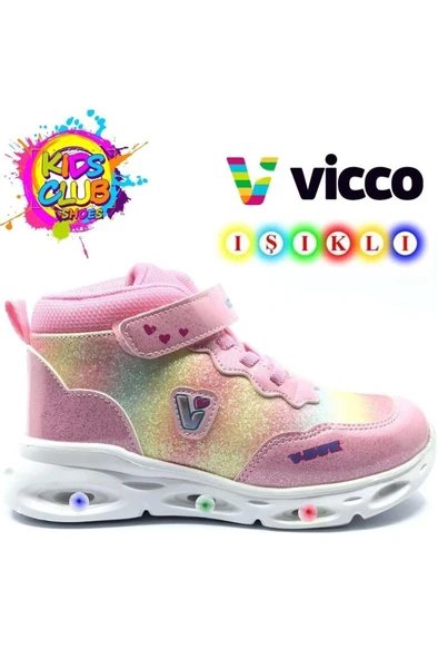 Vicco Poni 946.B25K.430 Anatomik Taban Işıklı Kız Çocuk Bot Pembe 22-25 ürün görseli