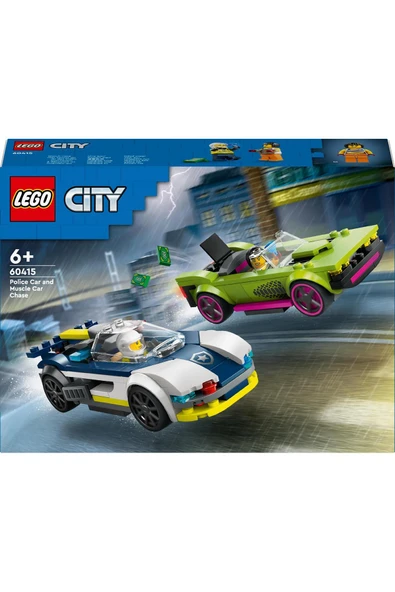 LEGO ® City Polis Arabası ve Spor Araba Takibi 60415 -  Yaratıcı Oyuncak Yapım Seti (213 Parça) - Resim 10