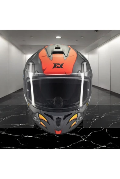 AXXIS DRAKEN S DINOTOON B5 MATT RED - Resim 3