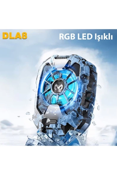 LENSUN DLA 8 Cep Telefon Soğutma Fanı Radyatör Soğutucu Rgb Led Işıklı - Resim 5