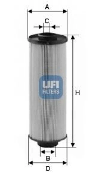 Man Truck Yakıt Filtresi Man Tga 18.410 D2866 00> Fortuna D2866 D2876 - Ufı 26.004.00 - Resim 1