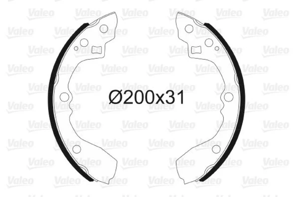 Kia Fren Balatası Arka Kampana Kia Cerato 10-> Rio 00-05 (200×25) - Valeo 564178 - Resim 1