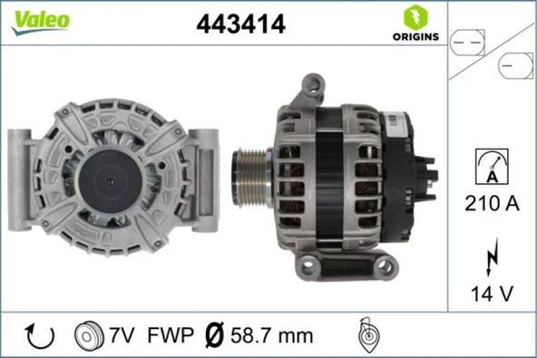 Ford Alternator 12v 210a Transıt V347 V363 2.2tdci 14> - Valeo 443414 ürün görseli 1