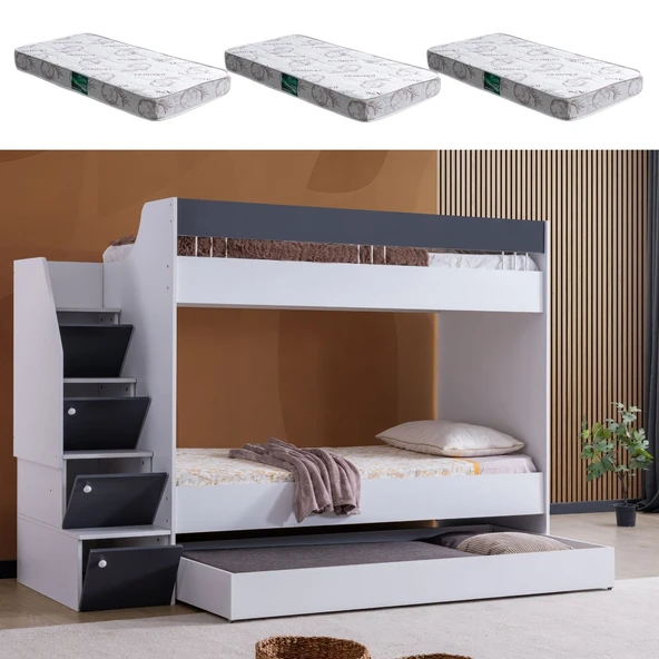 Ranza, Martin Yavrulu Ranza - Antrasit 3 Adet Comfort Yatak ürün görseli 1