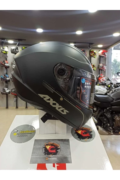 AXXIS DRAKEN S SOLİD V.2 A11 MAT SİYAH FULL FACE KASK ürün görseli