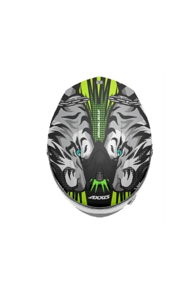 AXXIS Draken S Roar B3 Matt Fluor Yellow Kapalı Motosiklet Kaskı + Yedek Siyah Vizör - Resim 5