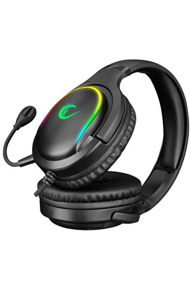 Rampage Miracle-X6 RGB USB Kablolu Kulak Üstü Oyuncu Kulaklığı Teşhir - Resim 3