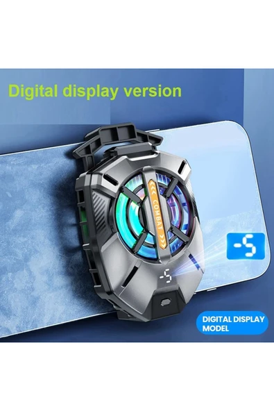 LENSUN FS09 Cep Telefon Soğutma Fanı Radyatör Soğutucu Rgb Led Işıklı - Resim 4