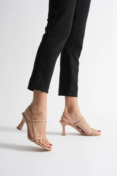 Aynom Kadın Nude Topuklu Sandalet ürün görseli