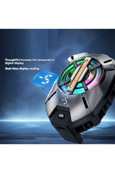 LENSUN FS09 Cep Telefon Soğutma Fanı Radyatör Soğutucu Rgb Led Işıklı ürün görseli