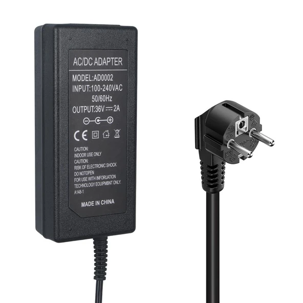 Powermaster 36 Volt 2 Amper 3 Pin Scooter Şarj Adaptörü Cihazı AD0002 - Resim 2