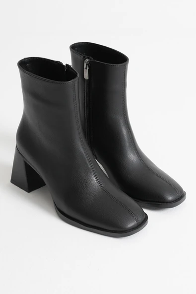 Alenro Kadın Siyah Topuklu Bot - Resim 4