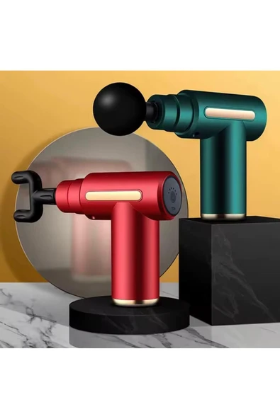 HOTSY Masaj Tabancası Sporcu Masaj Aleti 4 Başlıklı Şarjlı Titreşimli Sporcu Masaj Tabancası ürün görseli 1