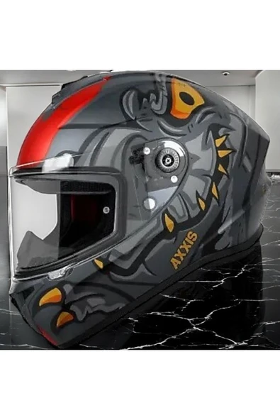 AXXIS DRAKEN S DINOTOON B5 MATT RED - Resim 6