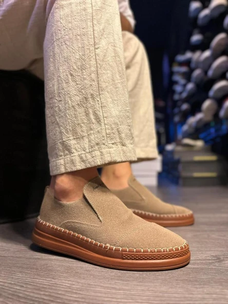 Knack Bağcıksız Mevsimlik Süet Ayakkabı 019 Camel (Süet) ürün görseli