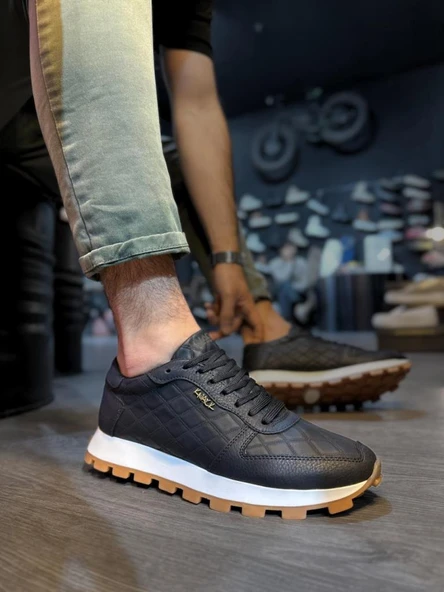 Knack Günlük Ayakkabı 002 Kapitone Siyah - Resim 3