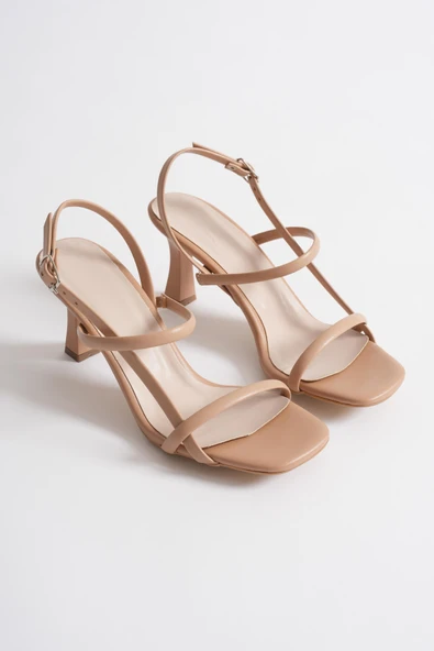 Aynom Kadın Nude Topuklu Sandalet - Resim 4