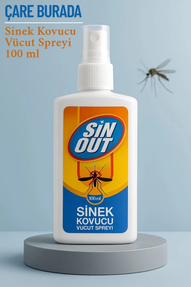Sin Out Sivrisinek Kovucu Vücut Spreyi 100 ml ürün görseli
