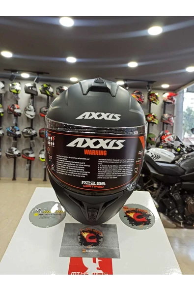 AXXIS DRAKEN S SOLİD V.2 A11 MAT SİYAH FULL FACE KASK - Resim 3