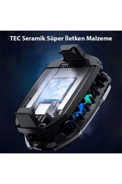 LENSUN DLA 8 Cep Telefon Soğutma Fanı Radyatör Soğutucu Rgb Led Işıklı - Resim 4