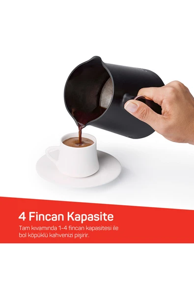 Arzum Okka Minio Türk Kahvesi Makinesi 4 Fincan Kapasiteli Krom - OK004-K - Resim 3
