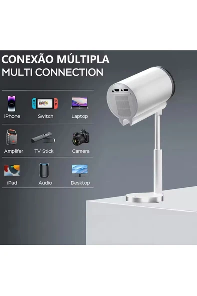 LENSUN SK12 Projeksiyon Cihazı Taşınabilir Android Sistemli Wifi HDMI USB Destekli Projektör - Resim 2