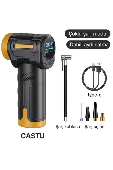 HOTSY Taşınabilir Şarjlı Kompresör Lastik Hava Pompası CASTU CS60 PLUS MAX ürün görseli