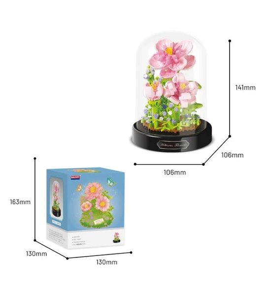 Ctoy Fanuslu Çiçek Serisi Hibiskus Lego Seti 543 Parça - Resim 4