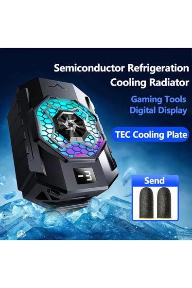 Byrist SL-31 PUBG Aliminyum Magsafe Manyetik Kademeli Derece Göstergeli Telefon Cooler Fan Soğutucu - Resim 3
