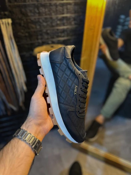 Knack Günlük Ayakkabı 002 Kapitone Siyah - Resim 2