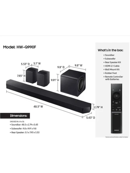 Samsung HW-Q990F 11.1.4 Kanal Soundbar - Resim 4