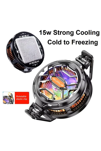 LENSUN Telefon Tablet Soğutucu Fan 15w Power Radyatörlü Magsafe/manyetik Ve Klipsli FS03 - Resim 4