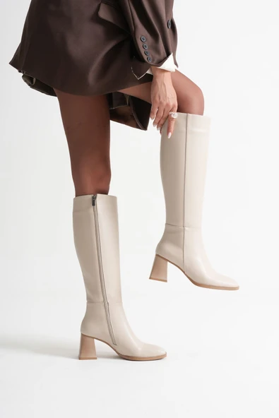 Nedra Kadın Bej Kışlık Çizme - Resim 2