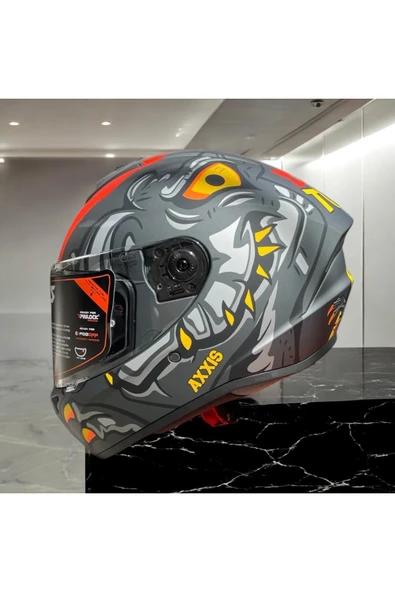 AXXIS DRAKEN S DINOTOON B5 MATT RED ürün görseli 1