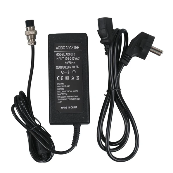 Powermaster 36 Volt 2 Amper 3 Pin Scooter Şarj Adaptörü Cihazı AD0002 - Resim 4
