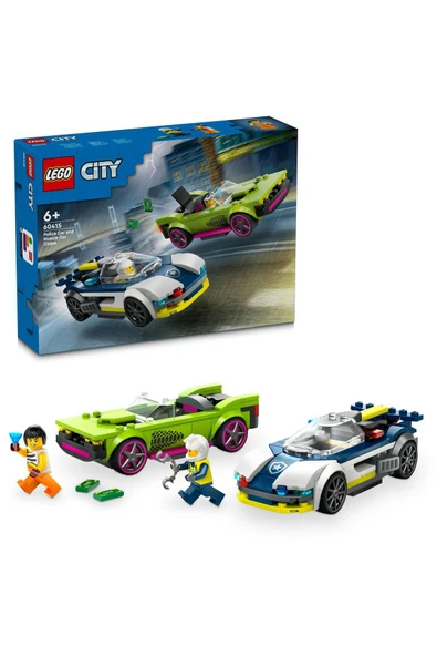 LEGO ® City Polis Arabası ve Spor Araba Takibi 60415 -  Yaratıcı Oyuncak Yapım Seti (213 Parça) - Resim 3