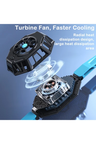 LENSUN P50 Tablet cep telefonu soğutucu yarı iletken hızlı soğutma fanı Ipad genişletilmiş geri klip - Resim 5