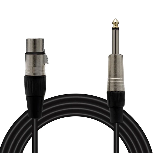 Magicvoice LD379B 6.3 Mm Mono Erkek Canon Dişi 5 Metre Kablo Anfi Mixer Ses Kablosu ürün görseli 1