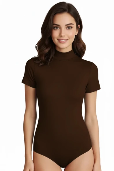 Berrak 2054 Likralı Balıkçı Yaka Yarım Kol Çıtçıtlı Body - Resim 2