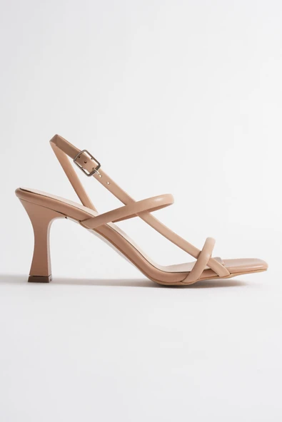 Aynom Kadın Nude Topuklu Sandalet - Resim 3