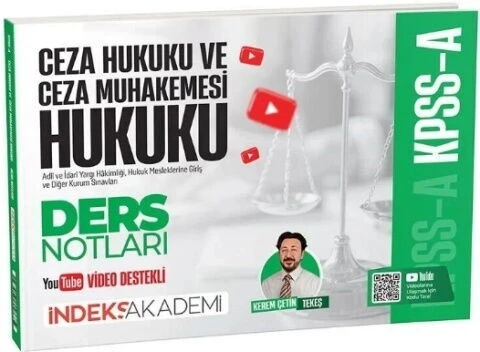 KPSS A Grubu Ceza Hukuku ve Ceza Muhakemesi Hukuku Video Ders Notları İndeks Akademi ürün görseli 1