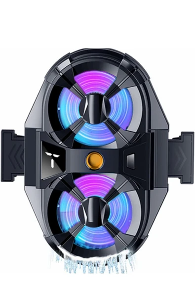 Maybax Telefon Soğutucu Fan Çift Pervaneli 3 kademeli Işıklı Göstergeli Bütün Telefon Modelleri İle Uyumlu - Resim 5