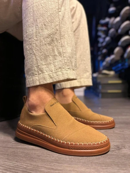 Knack Bağcıksız Mevsimlik Süet Ayakkabı 019 Taba ürün görseli