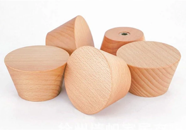 Ahşap 4 Lü Koni Duvar Askılık Modern Iskandinav Stili Portmanto Askı Natürel - Resim 3