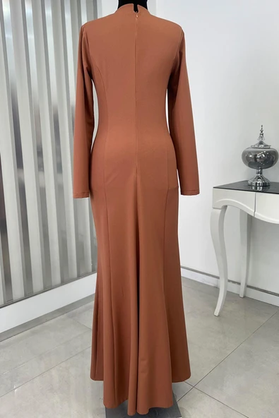 Bahar Tesettür Abiye Soğan Kabuğu - Resim 3