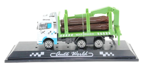 Die Cast Mini Yeşil Kütük Kamyonu - Resim 5