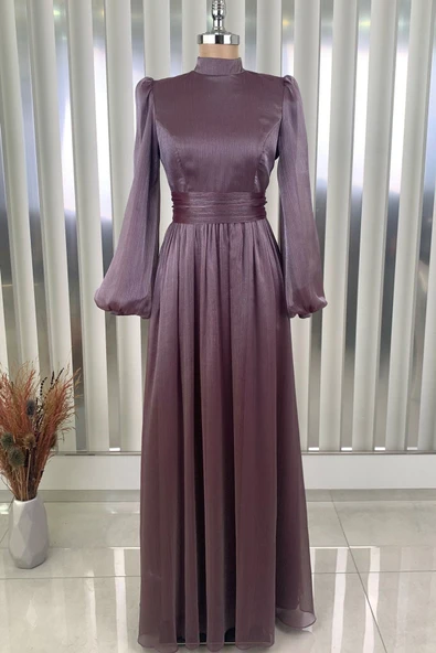 Afra Tesettür Abiye Lila ürün görseli