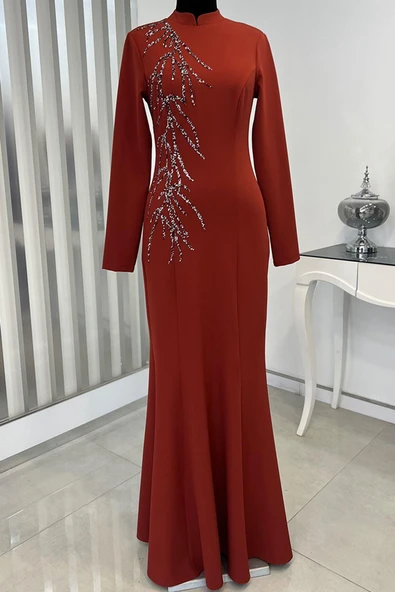 Bahar Tesettür Abiye Kiremit ürün görseli