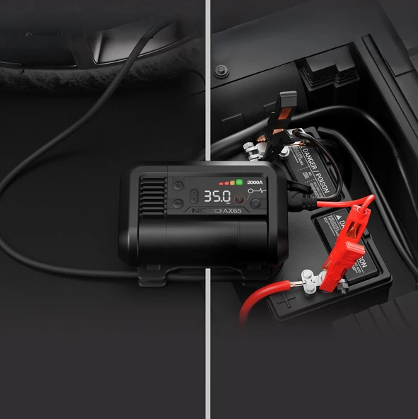 NOCO AX65 12V Lityum 2000Amp Akıllı Akü Takviye + Pompa + Powerbank + Led Lamba - Resim 5