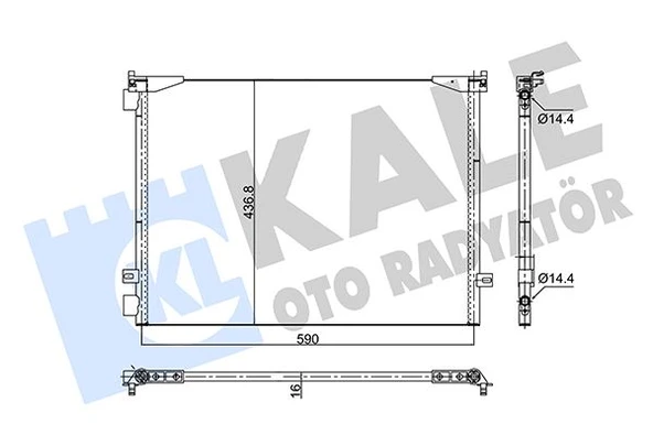 KALE 352580 KLİMA RADYATÖRÜ KONDANSATÖRÜ RADYATÖRÜ RENAULT TRAFIC II 01>14 OPEL VİVARO 01>14 1.9dCi 91168643-7700312901-8200073912 ürün görseli 1